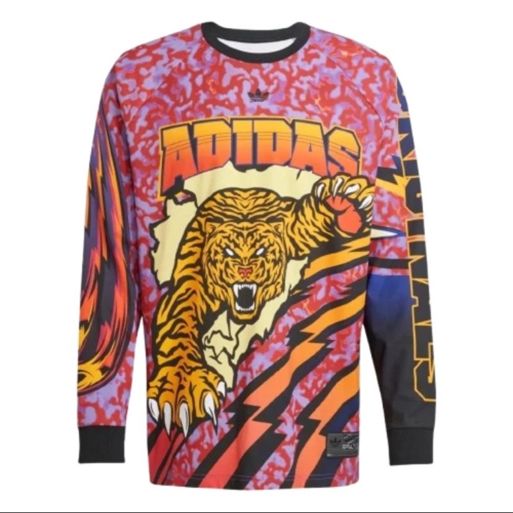 Adidas Red and Purple Graphic Tee